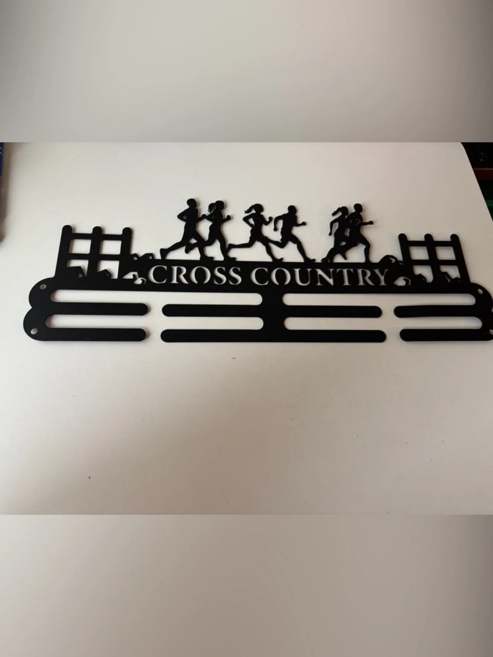 Black Cross Country Medal Hanger Wall Decor